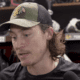 Blackhawks forward Tyler Bertuzzi speaks with the media following practice on Sept. 20.