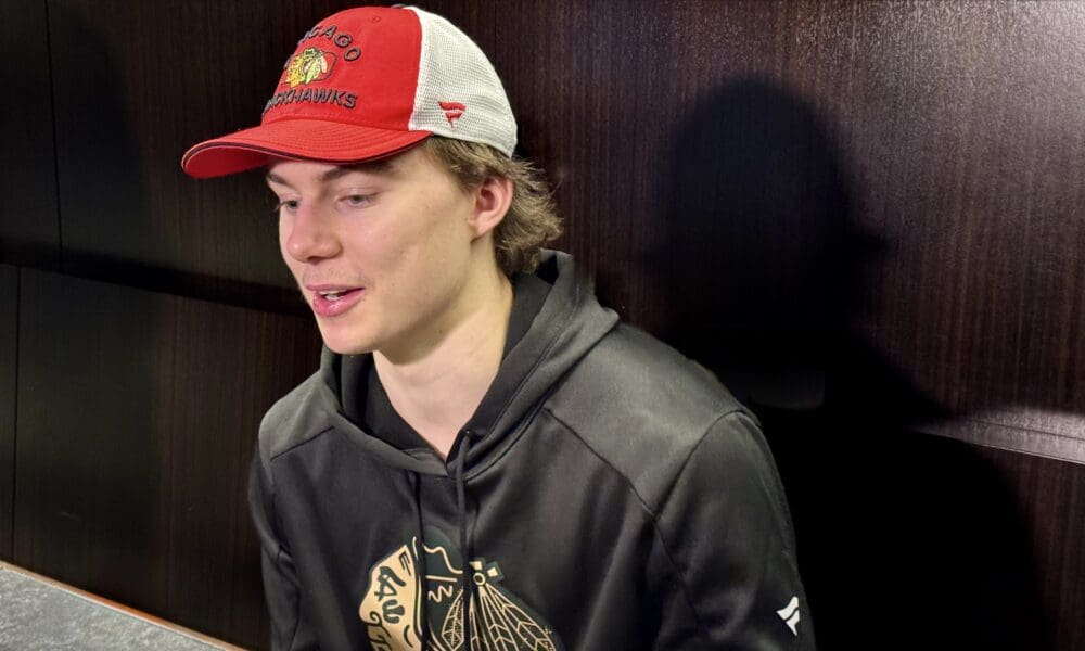 Connor Bedard #98, of the Chicago Blackhawks